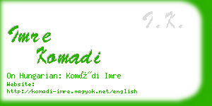 imre komadi business card